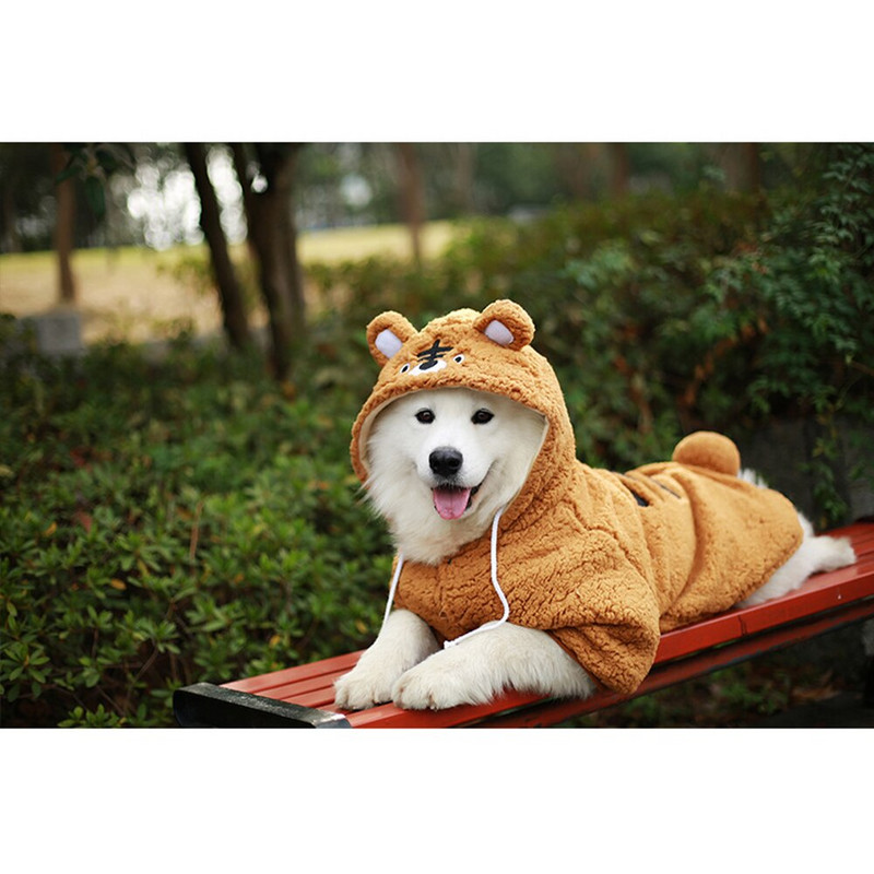 Κουκούλα κατοικίδιων ζώων μεσαίου και μεγάλου σκύλου Χειμερινή ζεστή κουκούλα Βαμβακερά ρούχα για σκύλους Golden Retriever Fashion Pet Puppy Soft Hoodie