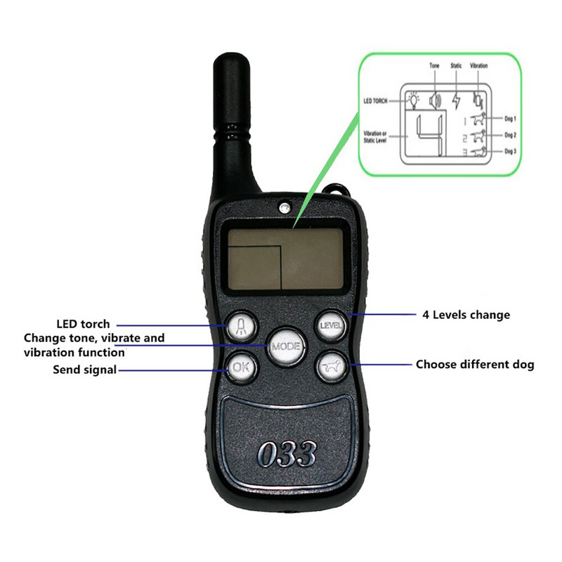 Elektroninis nuotolinio valdymo pultas šunų dresuotojas, automatinis žievės stabdiklis naminių gyvūnėlių dresūros reikmenys