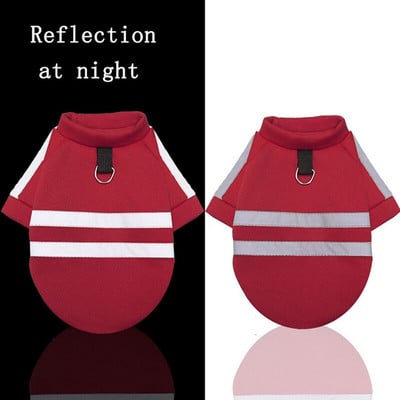 Φούτερ με αντανακλαστικά χειμωνιάτικα ρούχα για σκύλους γάτα με κολάρο Νυχτερινά φούτερ ασφαλείας Ζεστά μικρά σκυλιά Ρούχα κατοικίδιων ζώων Chihuahua York