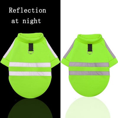 Φούτερ με αντανακλαστικά χειμωνιάτικα ρούχα για σκύλους γάτα με κολάρο Νυχτερινά φούτερ ασφαλείας Ζεστά μικρά σκυλιά Ρούχα κατοικίδιων ζώων Chihuahua York