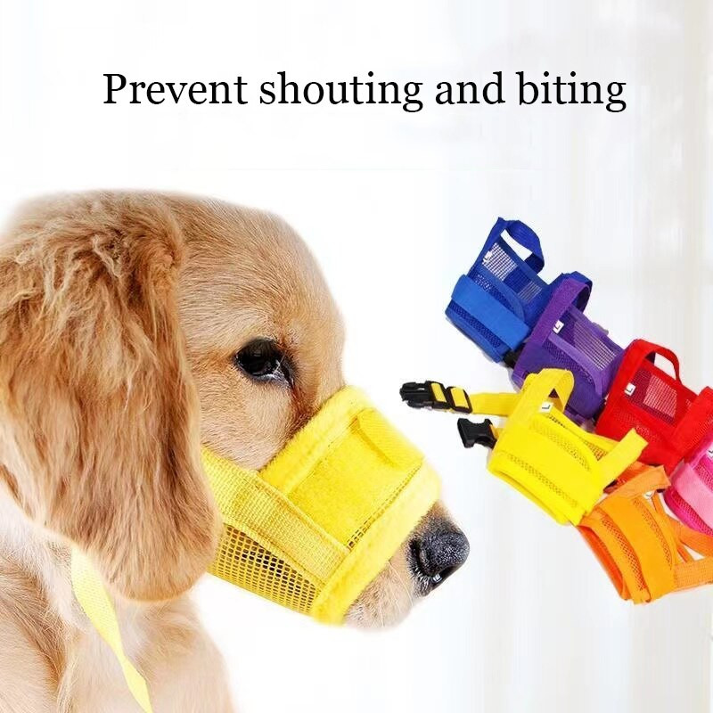 Šuns snukis Minkštas nailoninis snukis nuo kandžiojimo lojantis kramtomas oro tinklelis, kvėpuojantis geriamasis reguliuojamas kilpelis augintinio snukis