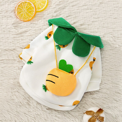 Lemmikloomarõivad Multifilmi Koerariided Messenger Bagiga Väike kostüüm Karu Print Koerte Hoodie Armas Sügis Talvine Kassi Pusa Perro