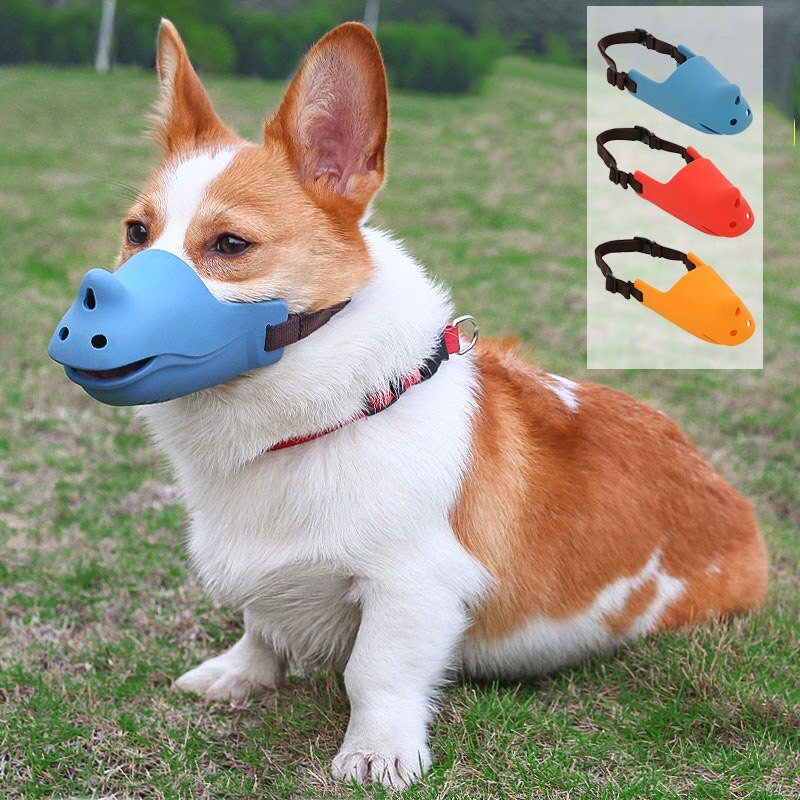 Νέα σιλικόνη Duck Dogs Muzzle Basket Mask Anti-ding Dog Mouth Mask Ρύθμιση ρύγχους Pet Dog For Dogs Cats
