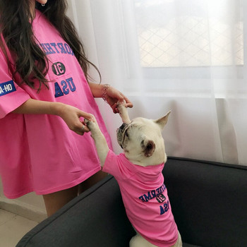 Ελεύθερος χρόνος κατοικίδιο ζώο γονέα-παιδί Ρούχα σκύλου και ιδιοκτήτη που ταιριάζουν μπουλντόγκ Ενήλικες ίδιου στυλ Ρούχα Μικρό σκυλί Στολή για Teddy