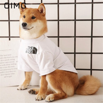 OIMG 2021 Модни домашни любимци Кучета Котки Дрехи Отпечатани с букви Малки средни Дрехи за кучета Akita Shiba Inu Solid Dog Costume Pet Outfits