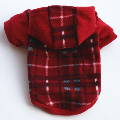 Haine pentru câini din carouri din lână, iarnă, hanorac cu glugă pentru animale de companie, hanorace pentru câini, buldog francez, costum pentru câini, pug, chihuahua, pulover YZL