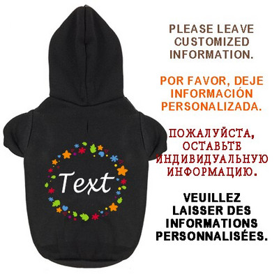 Egyedi névre szóló kutyapulcsi, személyre szabott kisállatruhák Love French Bulldog kölyökkutya pamut téli macskaruházat kis kutyának