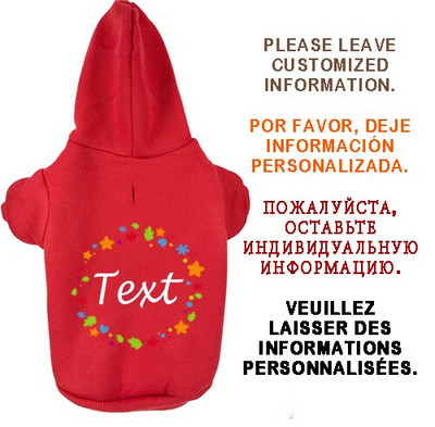 Egyedi névre szóló kutyapulcsi, személyre szabott kisállatruhák Love French Bulldog kölyökkutya pamut téli macskaruházat kis kutyának