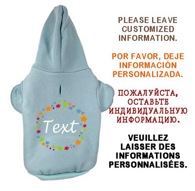 Egyedi névre szóló kutyapulcsi, személyre szabott kisállatruhák Love French Bulldog kölyökkutya pamut téli macskaruházat kis kutyának