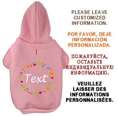 Egyedi névre szóló kutyapulcsi, személyre szabott kisállatruhák Love French Bulldog kölyökkutya pamut téli macskaruházat kis kutyának