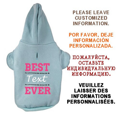 Egyedi névre szóló kutyapulcsi, személyre szabott kisállatruhák Love French Bulldog kölyökkutya pamut téli macskaruházat kis kutyának