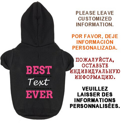 Egyedi névre szóló kutyapulcsi, személyre szabott kisállatruhák Love French Bulldog kölyökkutya pamut téli macskaruházat kis kutyának