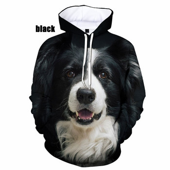 Ανδρικά Γυναικεία Αστεία Border Collie Dogs 3d print Hoodies Border Collie Dog πουλόβερ Φούτερ με κουκούλα