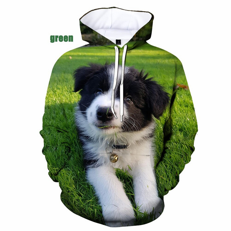 Bărbați Femei Funny Border Collie Dogs 3d Print Hoodie Hanorac Border Collie Dog Pullover Hanorac