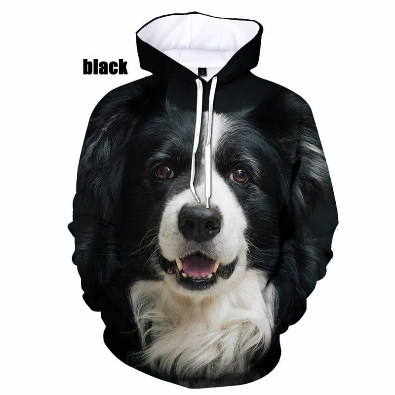 Bărbați Femei Funny Border Collie Dogs 3d Print Hoodie Hanorac Border Collie Dog Pullover Hanorac