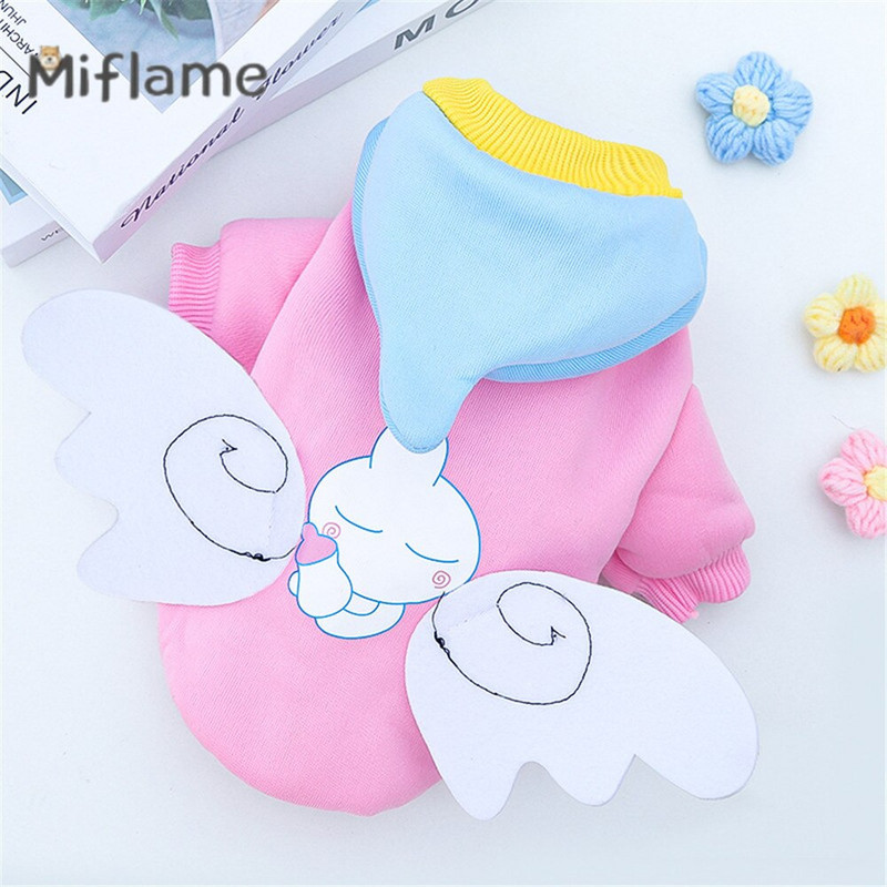 Miflame φτερά από μπιμπερό που μεταμορφώνουν ρούχα για γάτες σκύλους Ζεστές προμήθειες για κατοικίδια Pomeranian Γαλλικό μπουλντόγκ Χαριτωμένο κουκούλα μεσαίου σκύλου