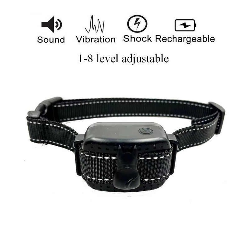 Pet Dog Anti Lok Įrenginys USB elektrinis šunų dresavimo antkaklis Šuniui sustabdyti Lojimą Vibracija Apsauginis antkaklis Dropshipping