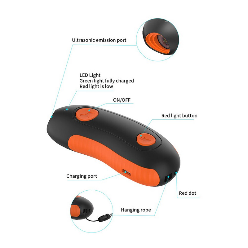 Ultraheli haukumisvastane USB-laetav pihuarvuti koerte koolitusvarustus Kaasaskantavad koeratõrjevahendid Elektroonilised lemmikloomatooted