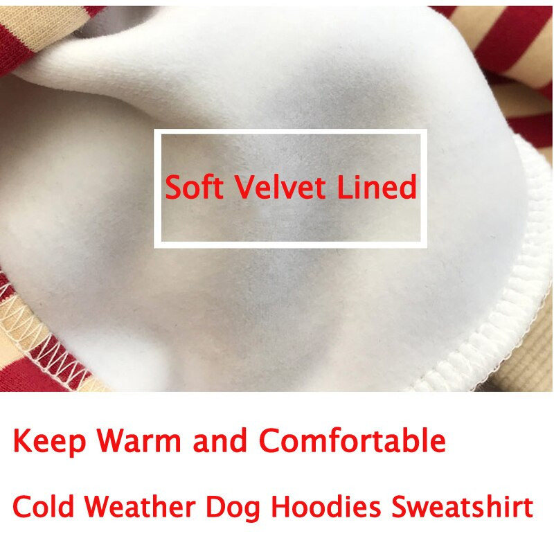 Ριγέ οικογενειακό κοστούμι σκύλου και ιδιοκτήτριας που ταιριάζουν με κουκούλες σκύλου Ζεστό βελούδινο φούτερ Χειμερινά ρούχα για σκύλους για μεσαίου μεγέθους σκύλους