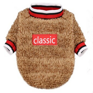 Őszi és téli kisállat macska, kutyameleg polár, divatos kutyaruhák