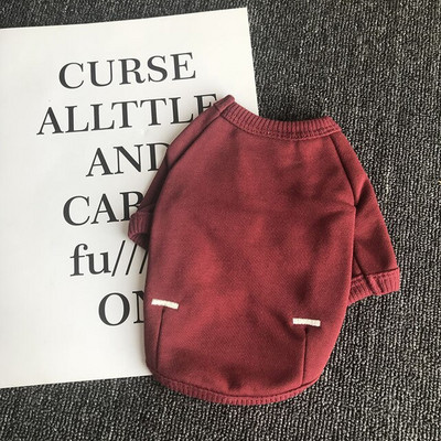 Ühevärviline triibuline koera kampsun lemmikloomade sügistalvine puudli vest mantel jakk Puuvillane kutsikas kaisupuudel koertele riided lemmikloomatarbed