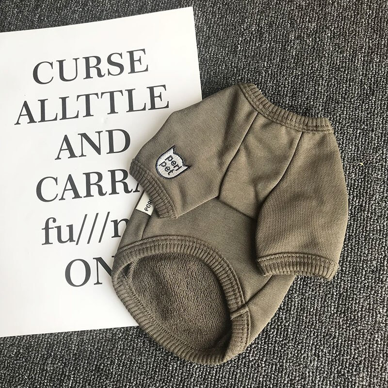 Μονόχρωμο ριγέ Πουλόβερ σκύλου Φθινοπωρινό χειμωνιάτικο γιλέκο κανί Μπουφάν Μπουφάν Βαμβακερό κουτάβι Teddy Poodle για σκύλους Ρούχα Είδη για κατοικίδια