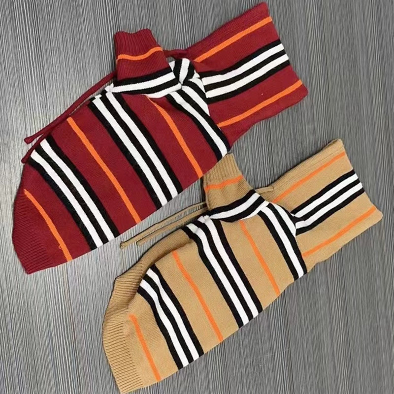 Talvine lemmiklooma kampsun Luksuslikud koerariided Koo Prantsuse buldog Väike keskmine koer Triibuline kapuutsiga dressipluus Disainer Kasside Kutsika Hoodie