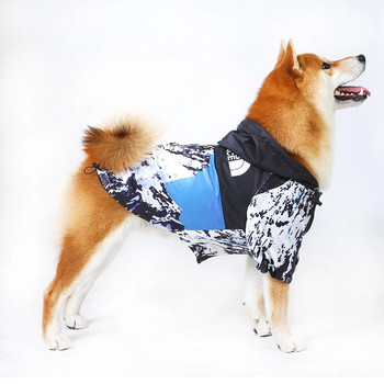 Ρούχα για σκύλους Αδιάβροχο για Μικρά Μεγάλα Σκυλιά Ανεμοπαλτό Αντιανεμικό Αδιάβροχο Γαλλικό μπουλντόγκ κουκούλα για σκύλους Ρούχα μπουφάν Dog face