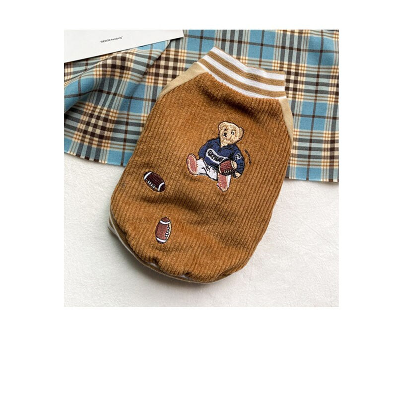 Ρούχα για κατοικίδια Φθινοπωρινό χειμωνιάτικο ζεστό φούτερ Μόδα κινουμένων σχεδίων Μάλλινο μπουφάν για σκύλο Πουλόβερ για κουτάβι Παλτό Poodle Chihuahua Pug