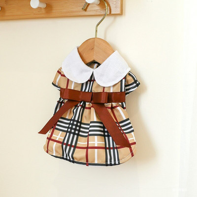 Coffee Bowknot Suvised kutsikarõivad Väikestele Koertele Kassi Kahe jalaga Lemmikloomarõivad Kleidid Kassipojad Mood Rõivad Chihuahua Yorkshire