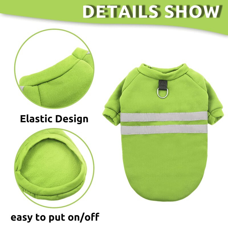 Benepaw Fashion Ζεστό φούτερ με κουκούλα για σκύλους αντανακλαστικά ρούχα Φθινοπωρινό χειμερινό κουτάβι για κατοικίδια για μικρομεσαίους σκύλους γάτες