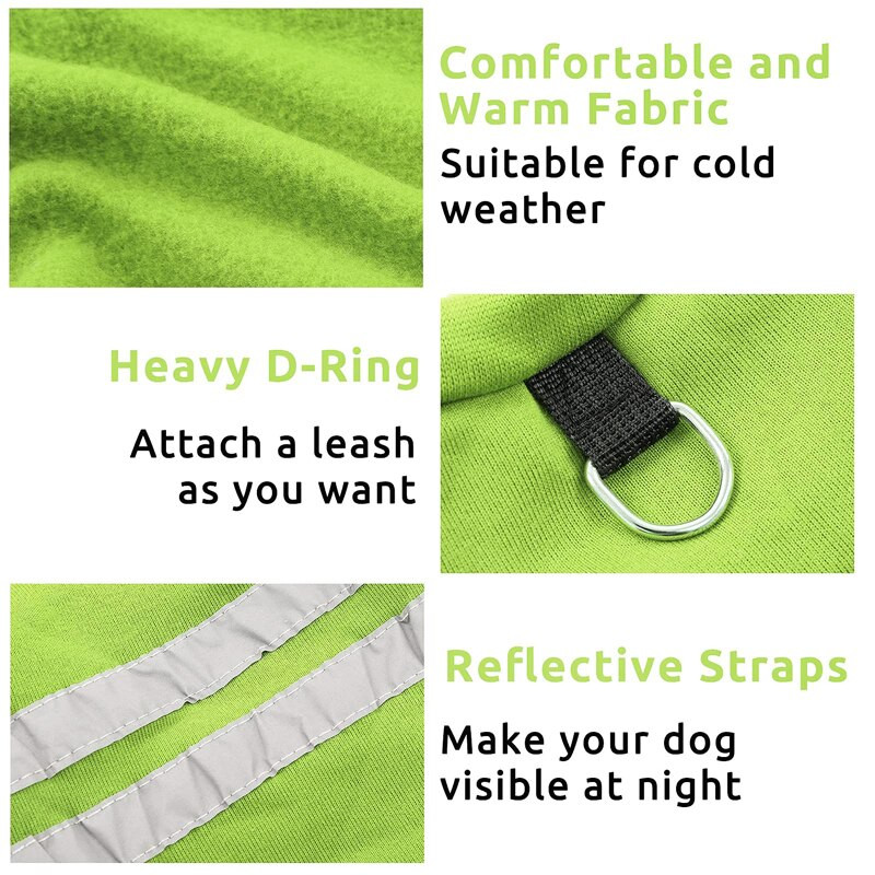 Benepaw Fashion Ζεστό φούτερ με κουκούλα για σκύλους αντανακλαστικά ρούχα Φθινοπωρινό χειμερινό κουτάβι για κατοικίδια για μικρομεσαίους σκύλους γάτες