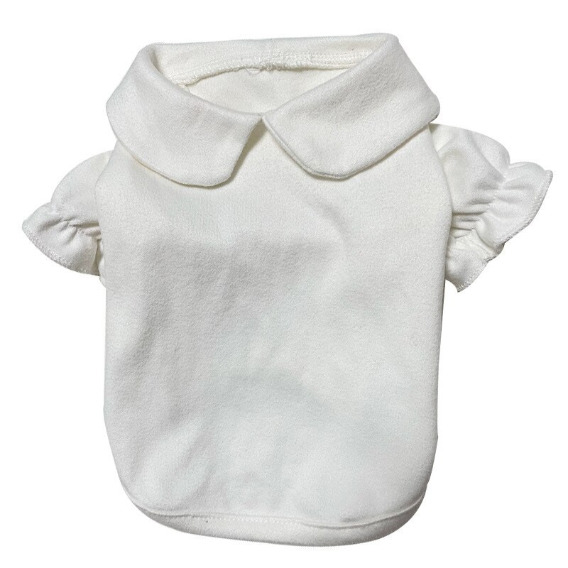 Кученце Комплект рокли с лък възел Зимни топли дрехи за кучета Домашни любимци Коледа Рокля на принцеса Теди Едноцветна пола Изпратете клип