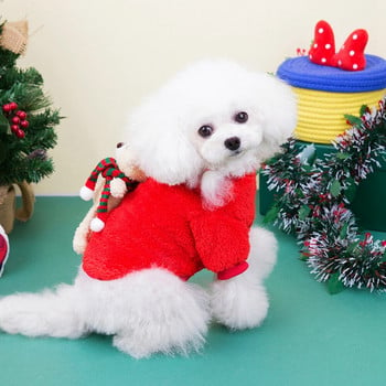 Χριστουγεννιάτικα ρούχα για σκύλους T-shirt Χαριτωμένο κουτάβι γάτα Χριστουγεννιάτικη στολή Πρωτοχρονιάτικη στολή Ρούχα για κατοικίδια για Chihuahua Yorkshire Pug
