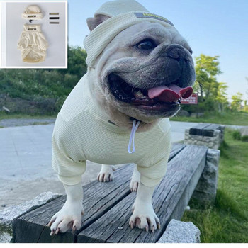 Есенно-зимно облекло за домашни любимци за изпращане на шапка Суичър за кучета Долна риза за домашни любимци Френски булдог Дрехи за малки и средни кучета