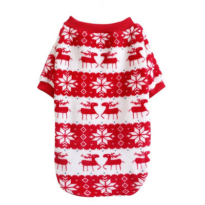 Hanorace pentru câini de flanel calde de iarnă cu design imprimat cu fulgi de zăpadă pentru câini haine de Crăciun pentru câini de talie mică, schnauzer, costum de cățeluș de Crăciun