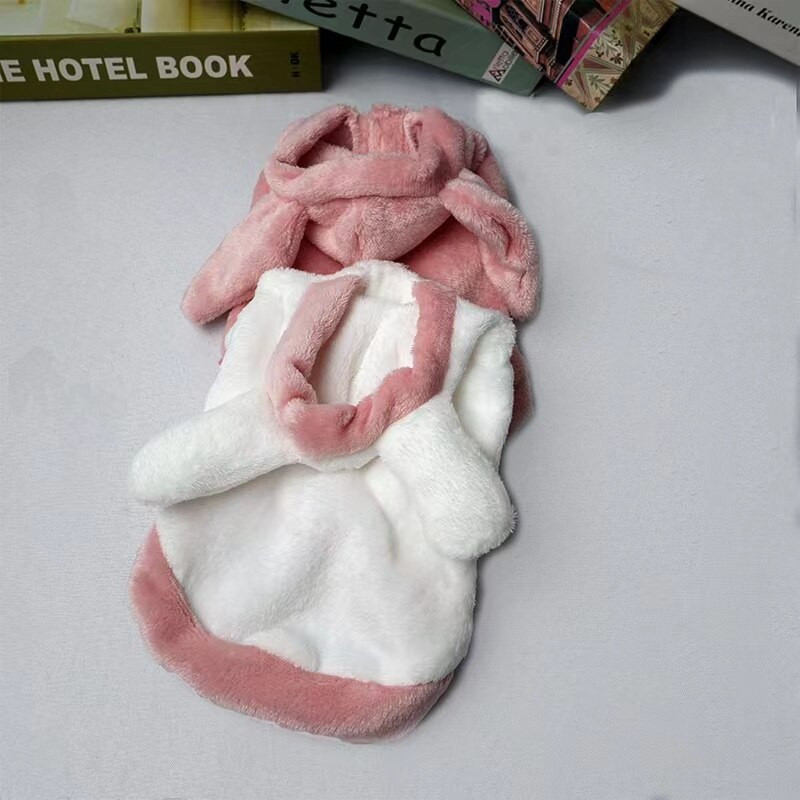 Lemmikloomade riided Sügistalv Armas kohev jänesekõrv Puuvillapolsterdatud riided Väike keskmise suurusega koer õhuke pluus chihuahua buldog