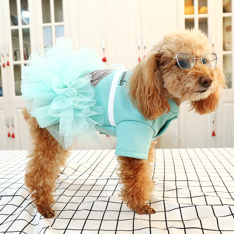 Φόρεμα Teddy Princess Pomeranian Bichon Small Dog Dress Cute Puppy Puppy Ανοιξιάτικο και Καλοκαίρι Δαντέλα Tutu