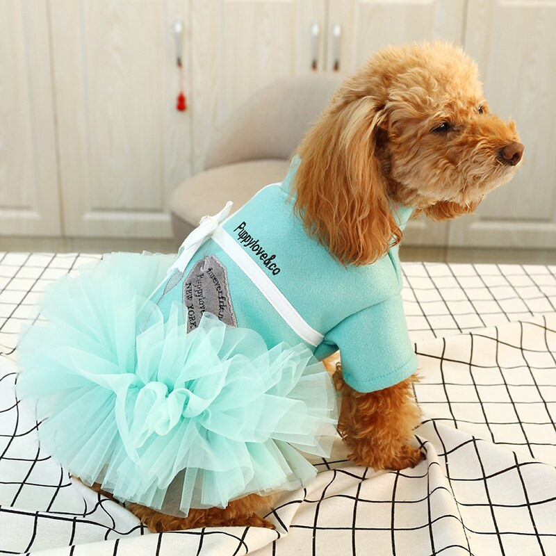 Φόρεμα Teddy Princess Pomeranian Bichon Small Dog Dress Cute Puppy Puppy Ανοιξιάτικο και Καλοκαίρι Δαντέλα Tutu