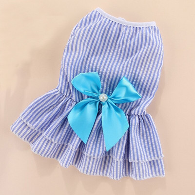 Koerte suvekleit kassi pits seelik Lemmikloomarõivad Chihuahua triibuline seelik kutsikas kass printsess rõivad armsad kutsikad koerad Aksessuaarid