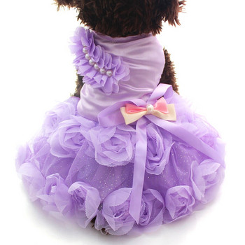 Сватбена рокля на принцеса за домашни любимци, рокли с розетка и панделка, рокли с котка, кученце, пола, пролетно/лятно облекло, облекло 2 цвята