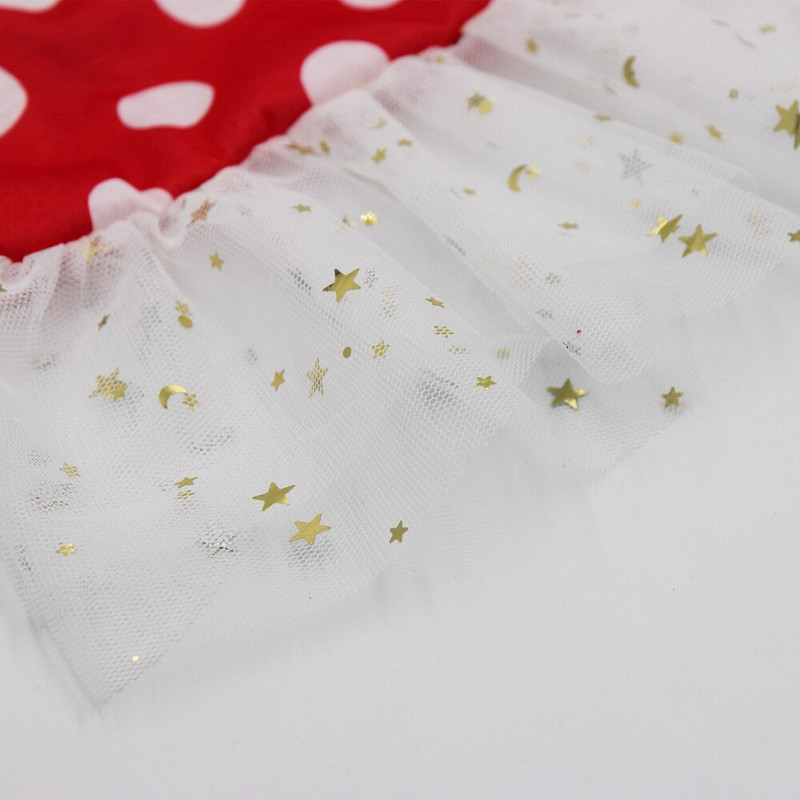 Animale de companie Rochie de Crăciun Câine Pisică Strat de dantelă Fusta din plasă Îmbrăcăminte Moș Crăciun Print Câini Pisici Mici Drăguț Subțire Rochie de petrecere pentru fete