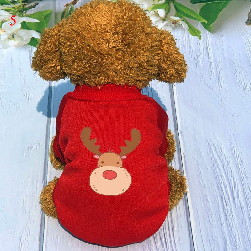 Iarna Crăciun Drăguț Animale de Companie Câini Haine Bumbac Călduț Câini Pulover Bulldog Francez Pentru Cățel Câini Mici Mijlocii Hanorac Chihuahua