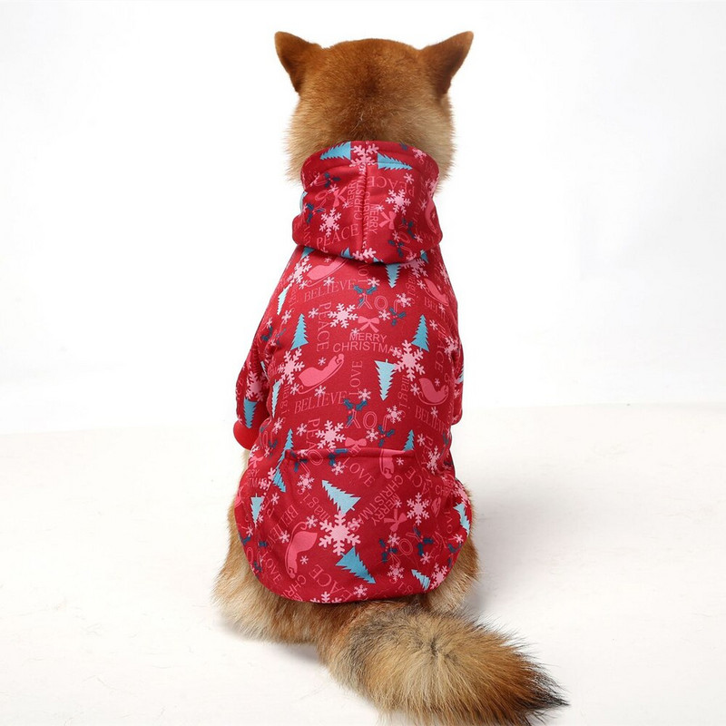 Koerte kapuutsiga lemmikloomariided väikestele ja keskmistele suurtele koertele jakk jakk Kutsika kassi riided Soe jõulukostüüm kassidele koertele Shiba Inu