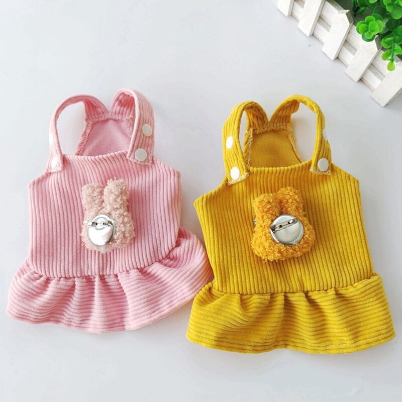 Kisállat ruhák Kutya hercegnő ruha kordbársony mellény kis kutya kölyök macska szoknya Őszi tél kisállat aranyos jelmez kisállat ruhák kabát ruha