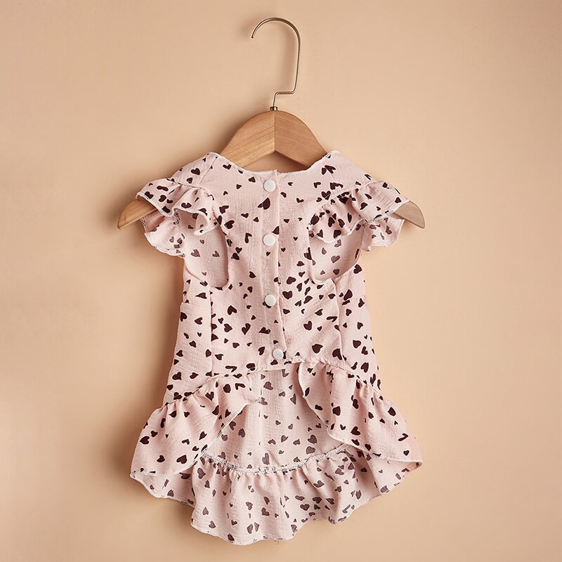 Armsad lemmikloomariided Suvine koerakleit Piimatähniline printsesskleit Lemmikloomade õueriided Teddy Pomeranian Chihuahua õhuke satsidega seelik