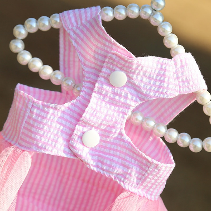 2021. aasta uus Roosa koerakleit Universaalne koerte kleit Chihuahua Triibuline Kleit Seelik Kutsikas kass Printsess Riided Rõivad armsad kutsariided