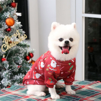 Χριστουγεννιάτικα ρούχα για σκύλους για αστεία Small Meduim Dogs Cat Hoodie Pet Puppy XS - 2XL 3XL 4XL Big Size Winter