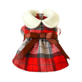 Princesės šunų katės suknelė, paltukas, languotas, dizaino naminių gyvūnėlių šuniukų gobtuvas rudens/žiemos drabužiai, drabužiai