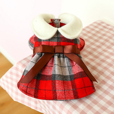 Princesės šunų katės suknelė, paltukas, languotas, dizaino naminių gyvūnėlių šuniukų gobtuvas rudens/žiemos drabužiai, drabužiai